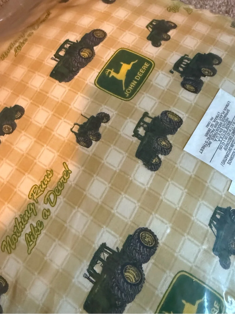 John Deere decorative throw